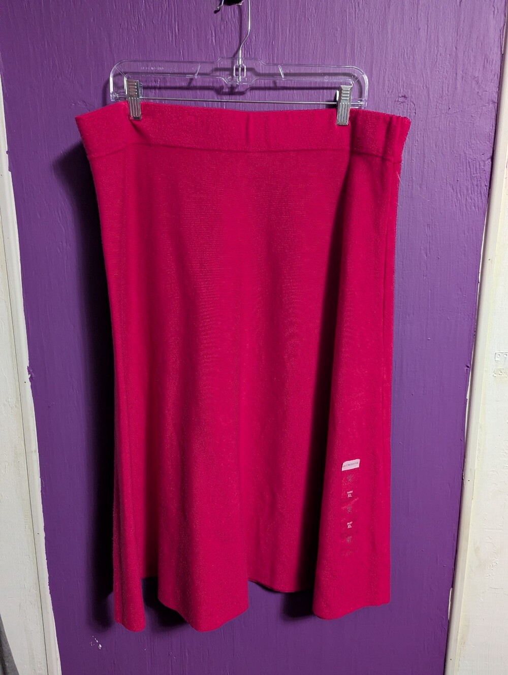 7. NWT Liz Claiborne Pink Plush Textured Maxi Skirt XL 16 18
